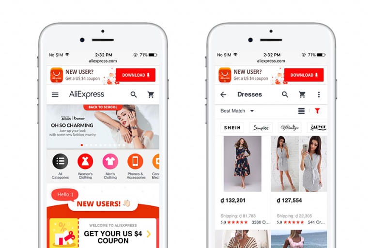 AliExpress PWA